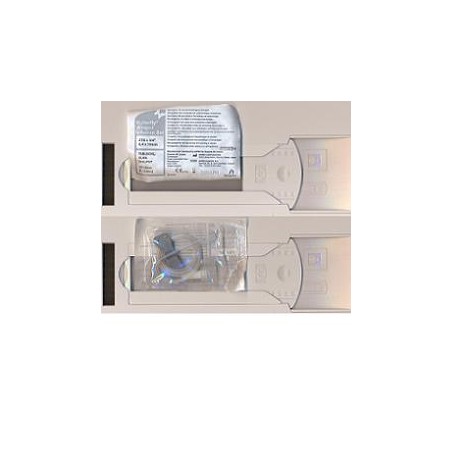 Ago butterfly standard winged set gauge 23 0,6x19 mm con alette guida cannula di raccordo volume 0,44 ml celeste