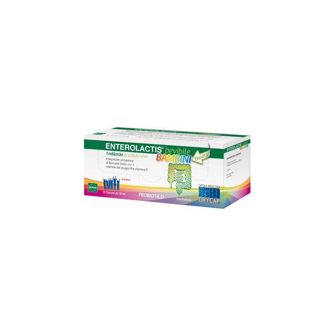 Enterolactis Bevibile Bambini 12 Flaconcini Da 10 ml