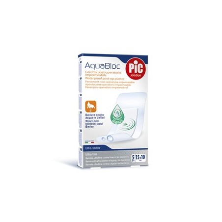 Cerotto pic aquabloc cm10x15 antibatterico 5 pezzi