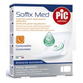 Cerotto pic soffix med in tnt con tampone centrale assorbente sterile monouso 30x10 cm sterili antibatterico 3 pezzi