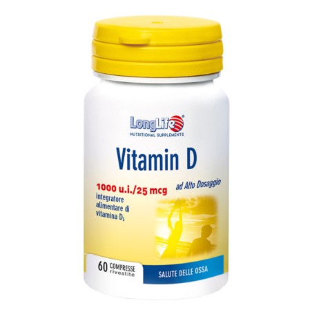 Longlife Vitamina D3 1000ui Integratore di Vitamina D per rafforzare le ossa e il sistema immunitario Longlife Vitamina D3 1000ui Integratore di Vitamina D per rafforzare le ossa e il sistema immunitario