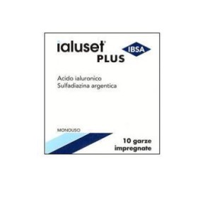 Ialuset Garze per Trattamento di Ferite 10x10cm 10 Pezzi