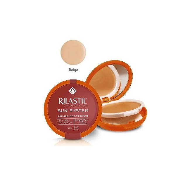 Rilastil Sun System Color Corrector SPF 50+ Beige Fondotinta compatto solare Rilastil Sun System Color Corrector SPF 50+ Beige Fondotinta compatto solare