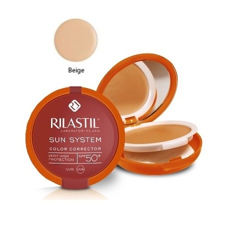 Rilastil Sun System Color Corrector SPF 50+ Beige Fondotinta compatto solare Rilastil Sun System Color Corrector SPF 50+ Beige Fondotinta compatto solare