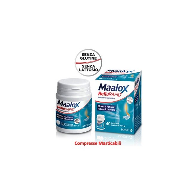 Maalox reflurapid 40 compresse masticabili Maalox reflurapid 40 compresse masticabili