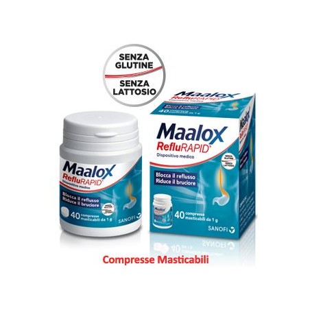 Maalox reflurapid 40 compresse masticabili