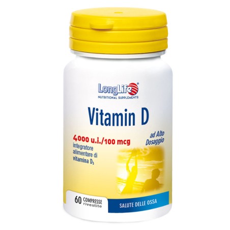 LongLife Vitamin D 4000 u.i. Integratore di vitamina D3 ad alta dose LongLife Vitamin D 4000 u.i. Integratore di vitamina D3 ad alta dose