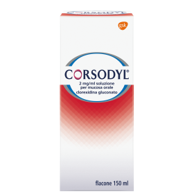 Corsodyl 200 mg Soluzione per Mucosa Orale Flacone 150 ml