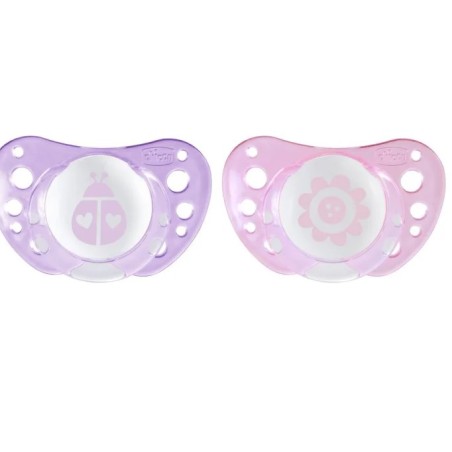 Chicco Succhicco Air Girl Silicone 0-6 Mesi 2 pezzi