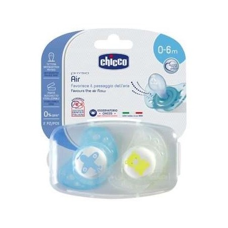 Chicco Succhicco Air Boy Silicone 0-6 Mesi 2 Pezzi