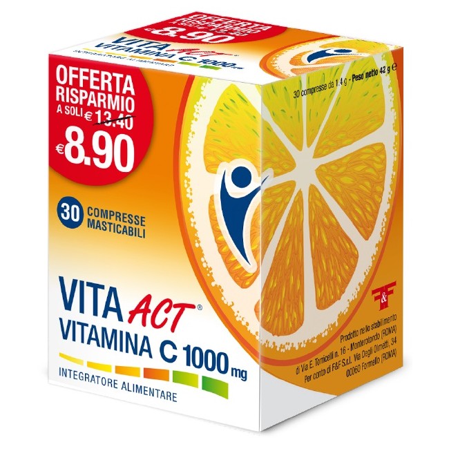 Vitamina C Act 1000mg 30 Compresse Masticabili