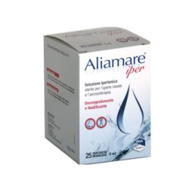 Aliamare Iper Soluzione Ipertonica per Igiene Nasale e Aerosol 25 Flaconcini da 5ml