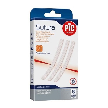 Cerotto per sutura pic solution 6 x 100 mm 10 pezzi