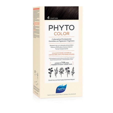 Phytocolor 4 castano 1 latte + 1 crema + 1 maschera + 1 paio di guanti Phytocolor 4 castano 1 latte + 1 crema + 1 maschera + 1 paio di guanti
