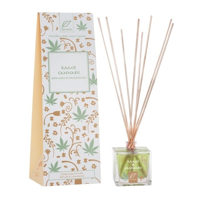 Dr. Taffi diffusore di fragranza per ambiente Ramie Cannabis 80 ml Dr. Taffi diffusore di fragranza per ambiente Ramie Cannabis 80 ml