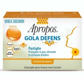 Apropos Gola Defens Pro 20 Pastiglie Arancia Senza Zucchero