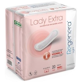 Regenera light lady extra assorbenti anatomici e traspiranti leggere perdite urinarie pack bi-fila 20 pezzi