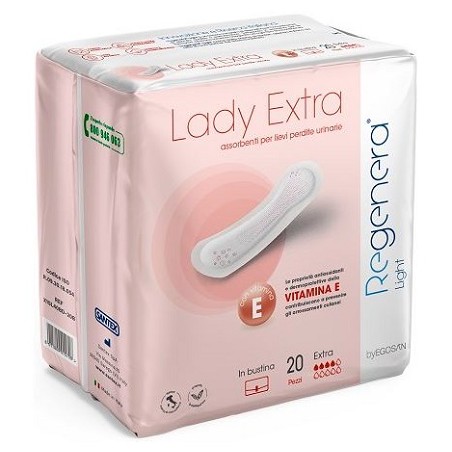 Regenera light lady extra assorbenti anatomici e traspiranti leggere perdite urinarie pack bi-fila 20 pezzi Regenera light lady extra assorbenti anatomici e traspiranti leggere perdite urinarie pack bi-fila 20 pezzi
