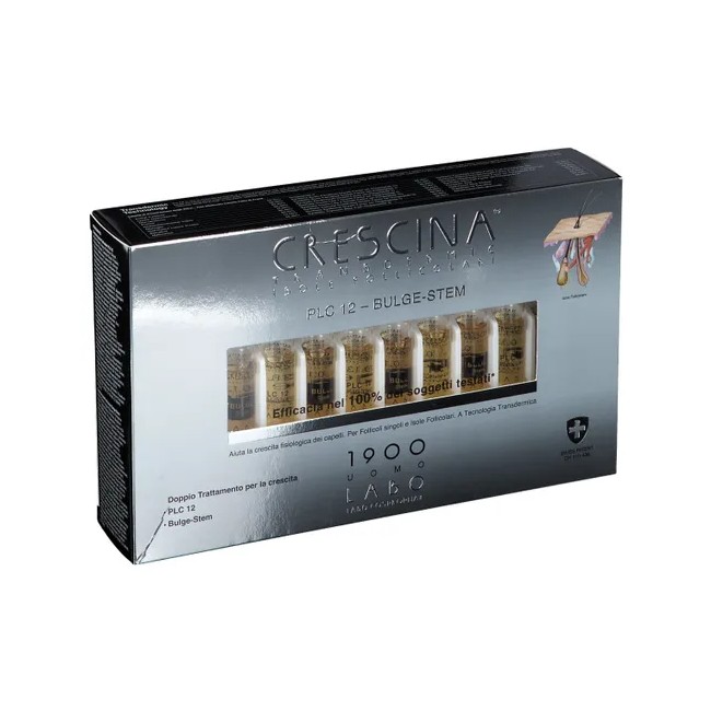 Crescina Isole Follicolari PLC12 Bulge Stem 1900 Uomo 20+20 fiale 3,5 ml