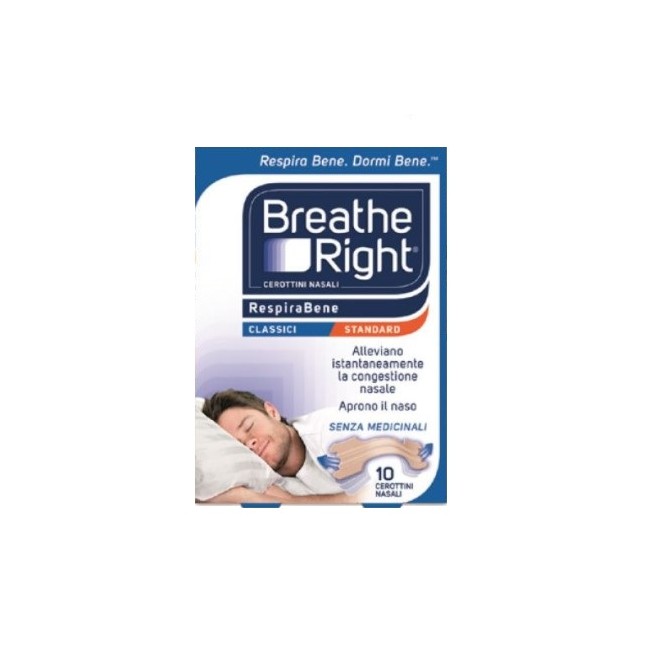 Cerotti nasali breath right classici 10 pezzi Cerotti nasali breath right classici 10 pezzi