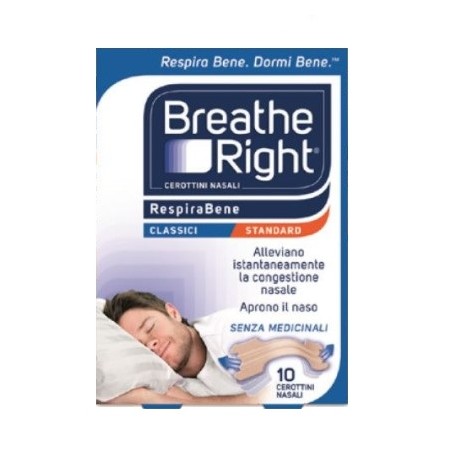 Cerotti nasali breath right classici 10 pezzi