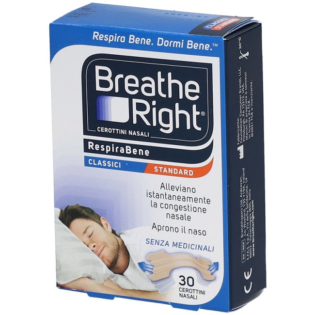 Cerotti nasali breath right classici 30 pezzi Cerotti nasali breath right classici 30 pezzi
