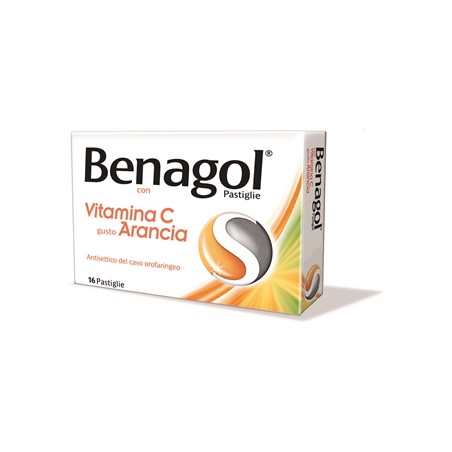Benagol Pastiglie con Vitamina C Gusto Arancia 16 Pastiglie Benagol Pastiglie con Vitamina C Gusto Arancia 16 Pastiglie