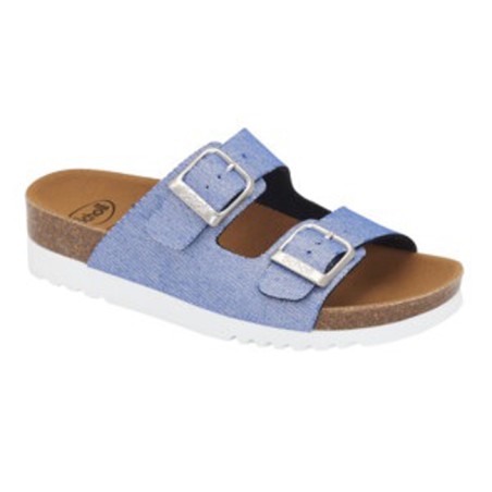 Calzatura greeny mule 2.0 recycled pet 4 woman denim tecnologia bioprint materiale pet riciclato fodera tomaia feltro riciclato