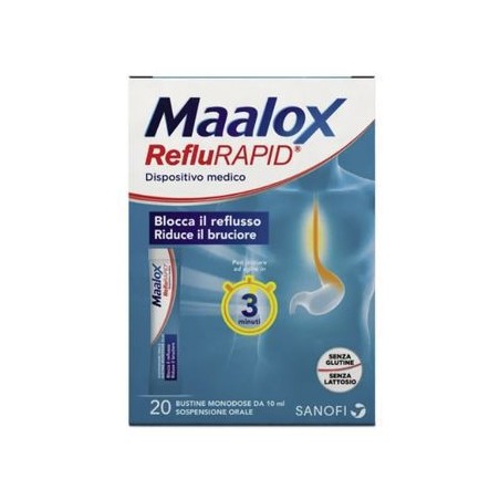 Maalox Reflurapid 20 bustine da 10 ml Maalox Reflurapid 20 bustine da 10 ml