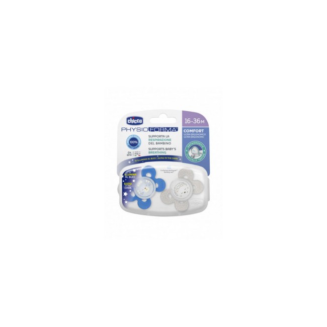 Chicco Succhietto Light Azzurro in Silicone 6-16 mesi (2 Pezzi)