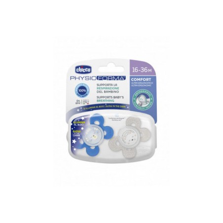 Chicco Succhietto Light Azzurro in Silicone 6-16 mesi (2 Pezzi) Chicco Succhietto Light Azzurro in Silicone 6-16 mesi (2 Pezzi)