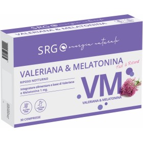 SRG Valeriana e Melatonina Integratore per rilassamento e sonno 30 compresse SRG Valeriana e Melatonina Integratore per rilassamento e sonno 30 compresse
