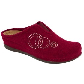 Calzatura inverness strass wool+strass w dk red tomaia lana+strass fodera tomaia sfoderato sottopiede pelle scamosciata suola pu