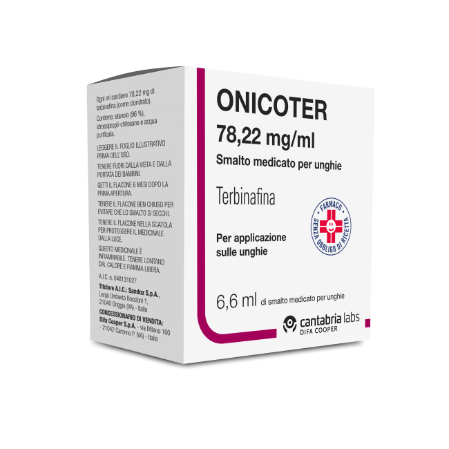 Onicoter 78,22 mg/ml smalto medicato per unghie 6,6 ml