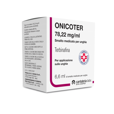 Onicoter 78,22 mg/ml smalto medicato per unghie 6,6 ml Onicoter 78,22 mg/ml smalto medicato per unghie 6,6 ml
