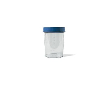 Contenitore pic sterile trasparente per analisi dei fluidi organici 100 ml tappo a vite + etichetta autoadesiva
