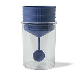 Contenitore pic sterile trasparente per analisi coprologiche+ cucchiaino specimen tappo a vite etichetta autoadesiva