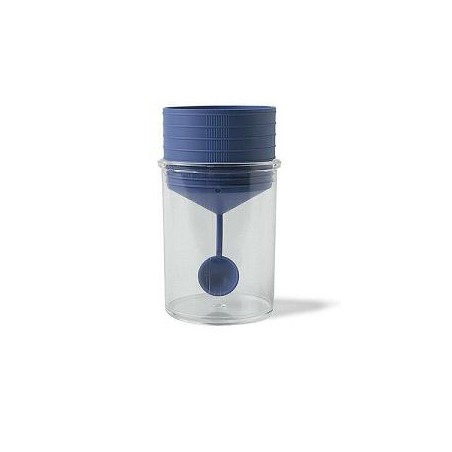 Contenitore pic sterile trasparente per analisi coprologiche+ cucchiaino specimen tappo a vite etichetta autoadesiva