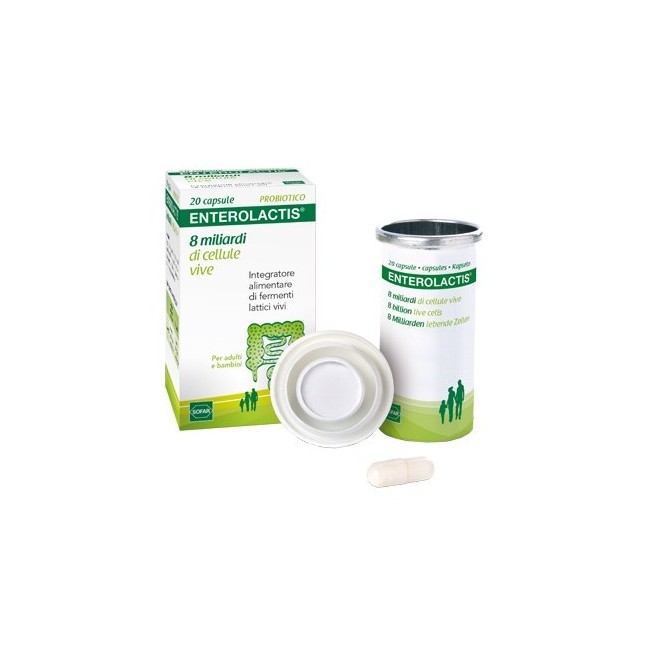 Enterolactis Probiotico Integratore Alimentare Di Fermenti Lattici Vivi 20 Capsule