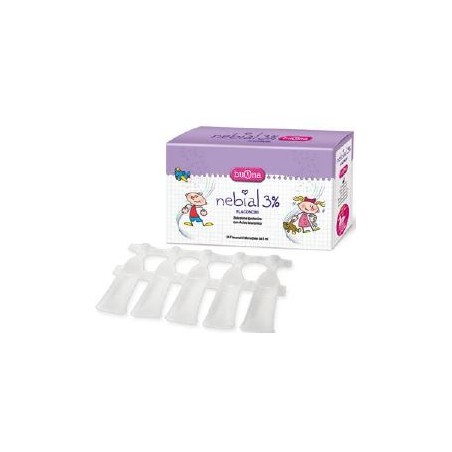 Nebial Flaconcini Soluzione Salina Ipertonica Di Sodio Cloruro Al 3% Con Acido Ialuronico 20x5 Ml