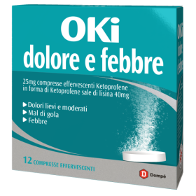 Oki Dolore e Febbre 25mg 12 Compresse Effervescenti