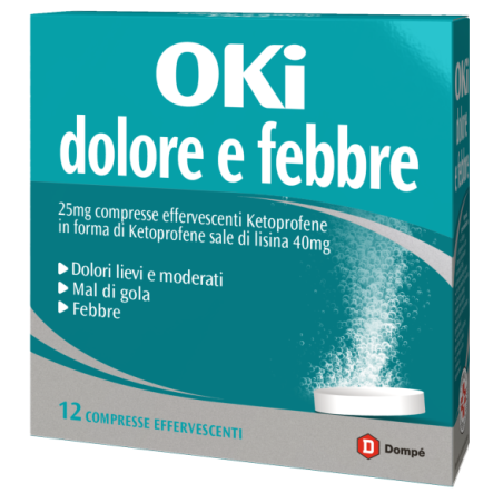 Oki Dolore e Febbre 25mg 12 Compresse Effervescenti Oki Dolore e Febbre 25mg 12 Compresse Effervescenti