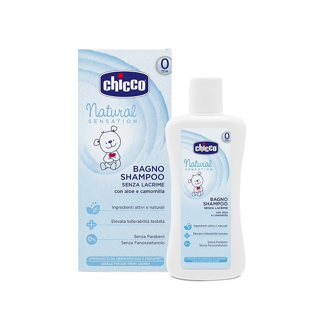 Chicco bagno shampoo natural sensation 500 ml senza lacrime.