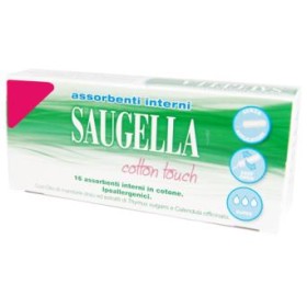 Saugella Cotton Touch Assorbenti Interni Super in Cotone 16 pezzi