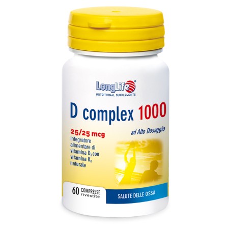 LongLife D Complex 1000 Integratore per ossa e sistema immunitario LongLife D Complex 1000 Integratore per ossa e sistema immunitario