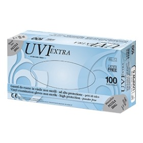 Guanto in cloruro di polivinile superficie liscia privo di talco 100 pezzi articolo uvipw 6