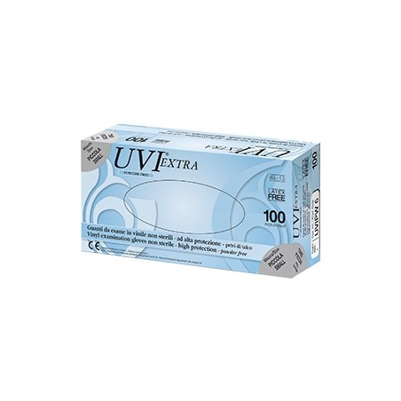 Guanto in cloruro di polivinile superficie liscia privo di talco 100 pezzi articolo uvipw 6