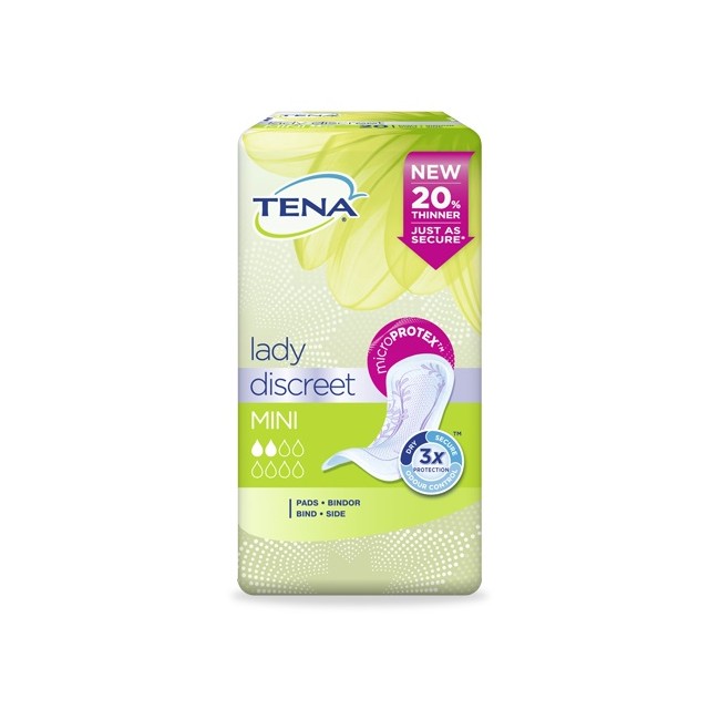 Pannolone sagomato tena discreet mini 20 pezzi