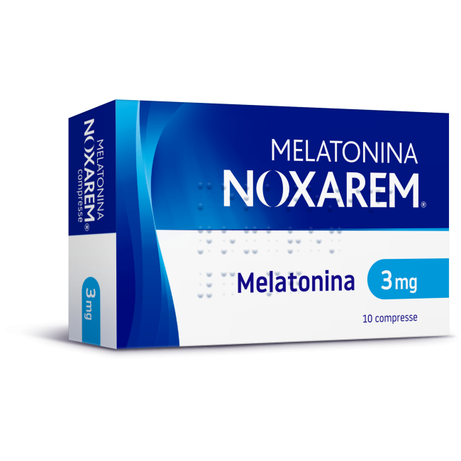 Melatonina Noxarem 3 mg Integratore per jet lag 10 compresse
