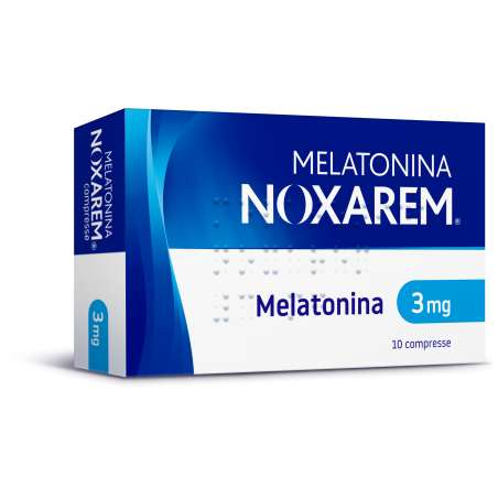 Melatonina Noxarem 3 mg Integratore per jet lag 10 compresse Melatonina Noxarem 3 mg Integratore per jet lag 10 compresse